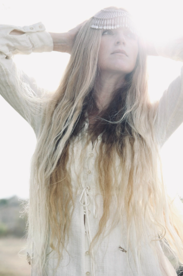 Tiffany Love, artist, in the Texas Hill Country